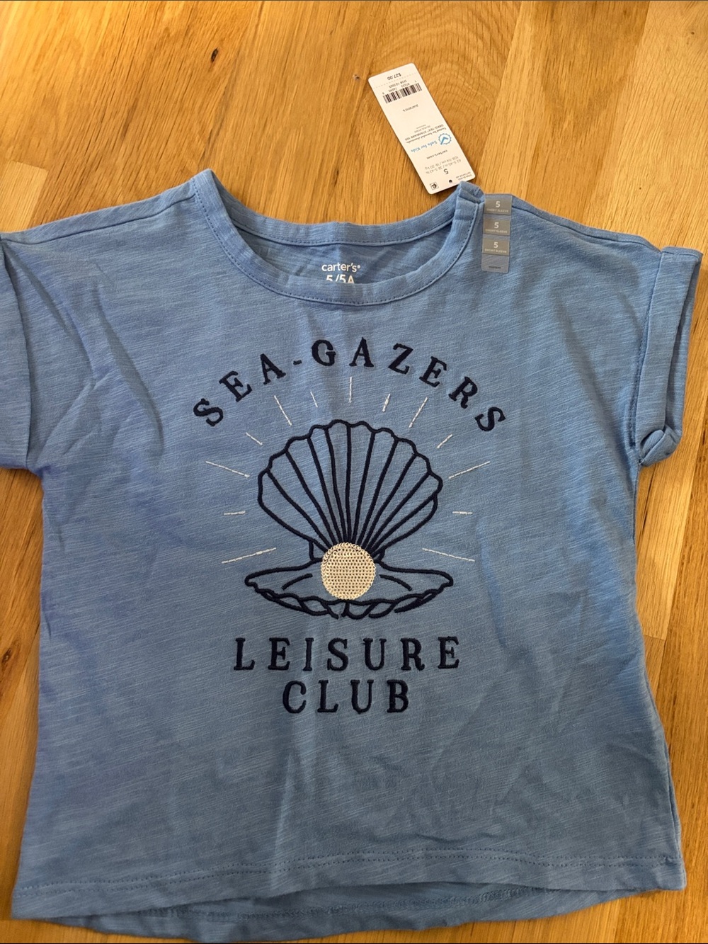 Carter's Light Blue 'Sea-Gazers Leisure Club' Short Sleeve Tee